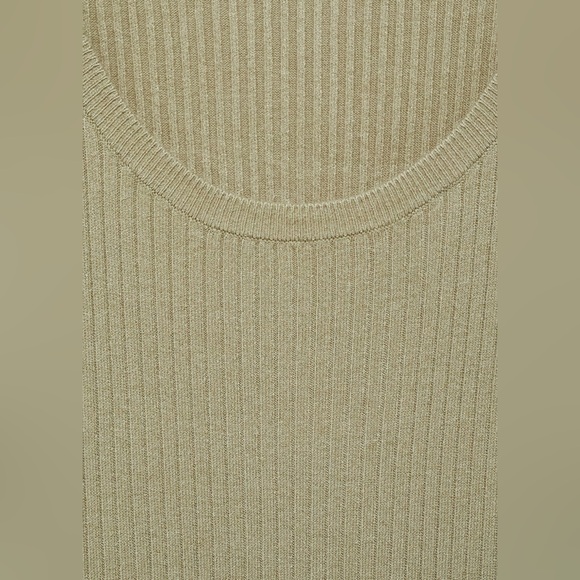 Mango khaki rib knit midi dress NWT - Picture 6 of 7